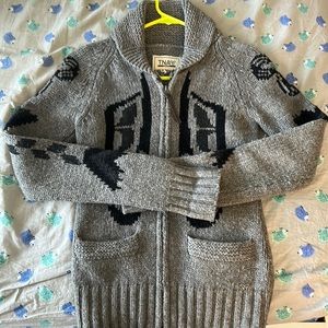 Tna cowichan wool sweater in gray - size XS